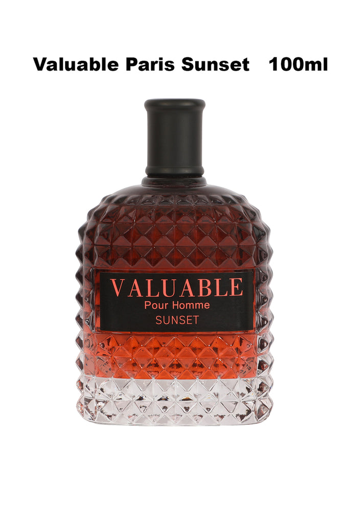 VALUABLE POUR HOMME PARIS SUNSET SPRAY PERFUME EAU DE PARFUM FOR MEN - 100ML/3.4FL.OZ.