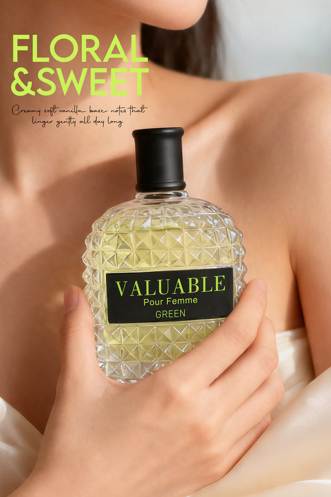 VALUABLE POUR FEMME PARIS GREEN SPRAY PERFUME EAU DE PARFUM FOR WOMEN - 100ML/3.4 FL.OZ.
