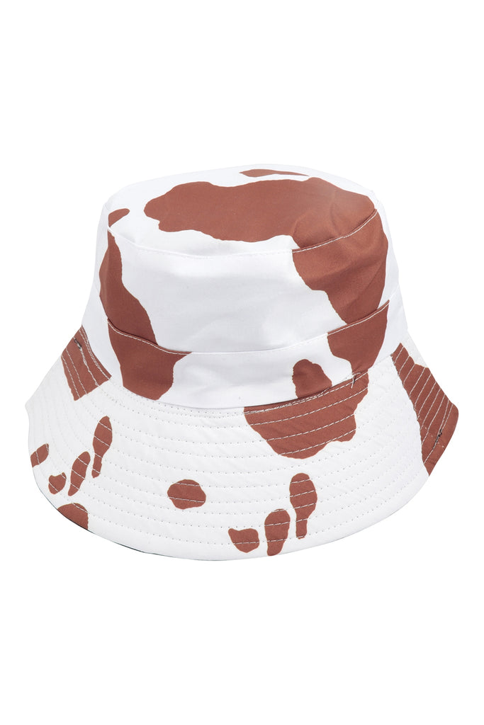 COW PRINT FASHION BUCKET HAT