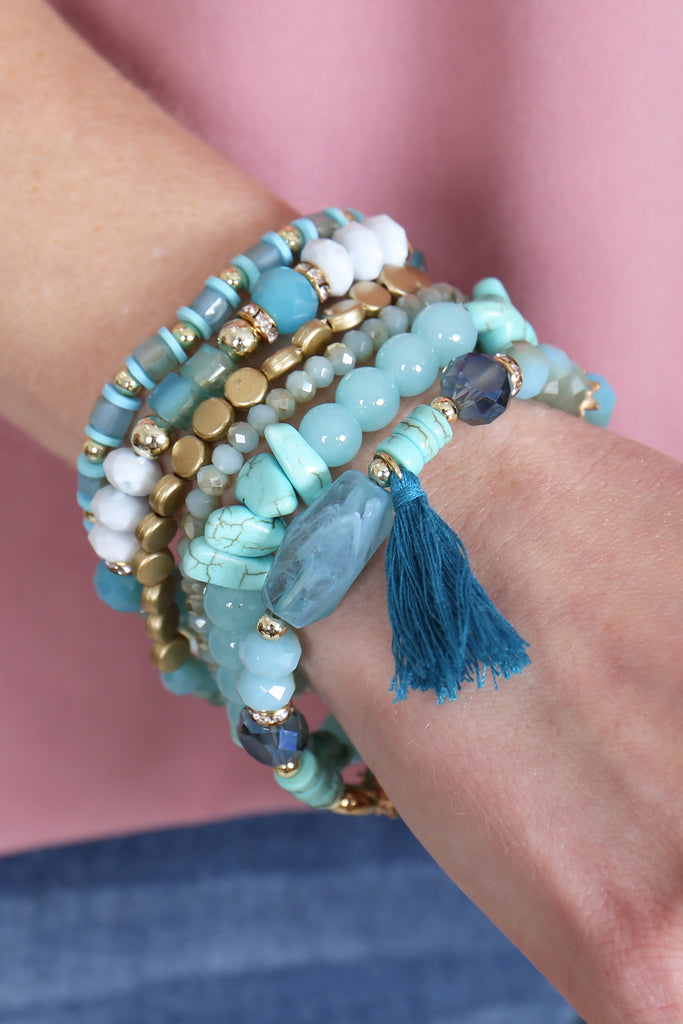 BOHO TASSEL CHARM BRACELET
