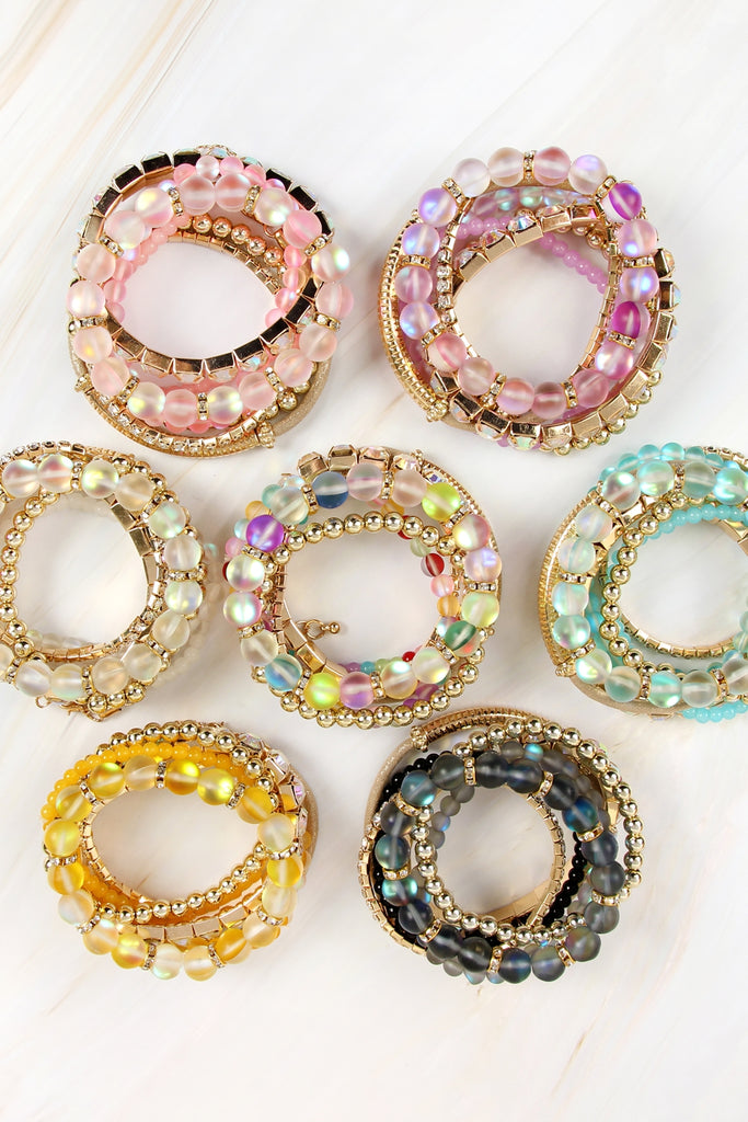 MERMAID GLASS STRETCH BRACELET