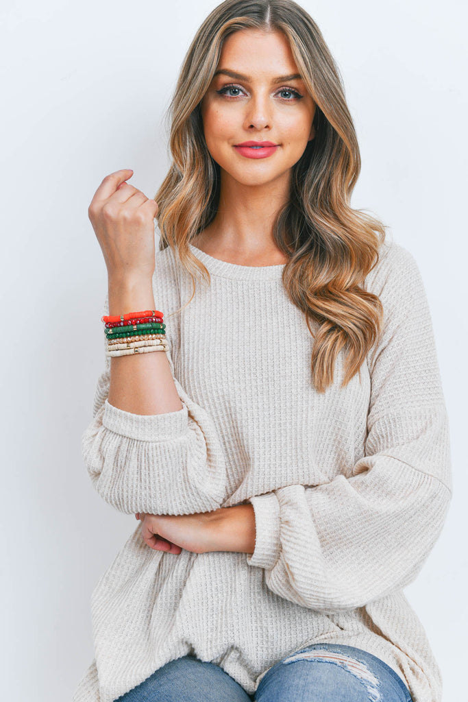 Multiline Fimo Bead Bracelet Set