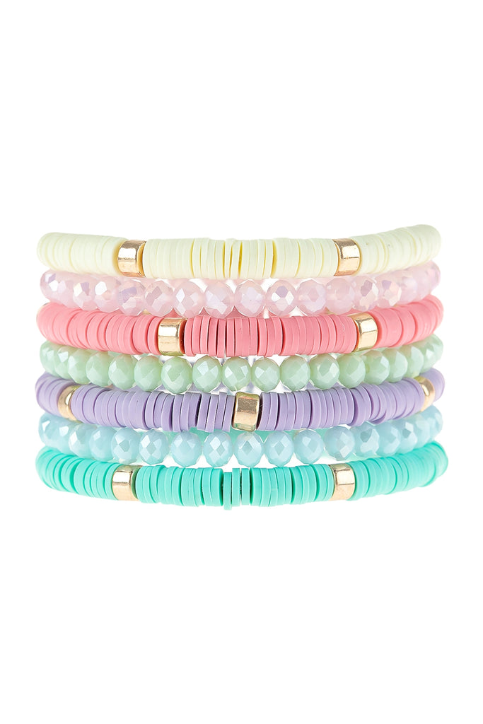 Multiline Fimo Bead Bracelet Set