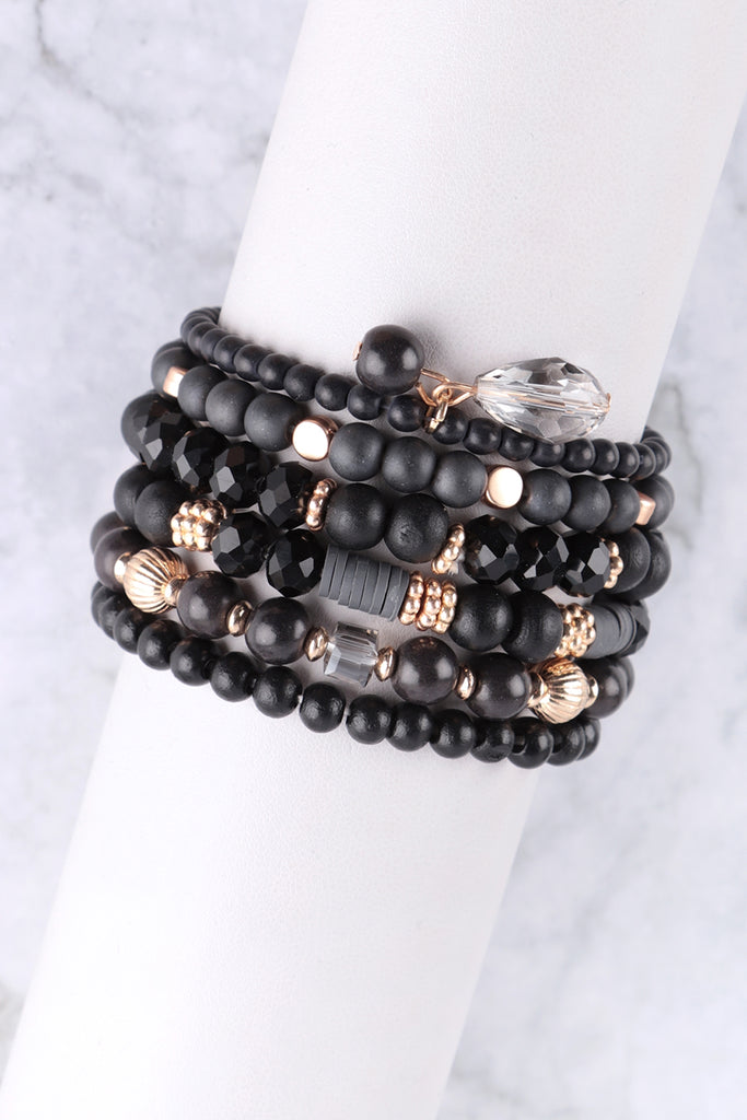 MULTI LINE BEADED BRACELET