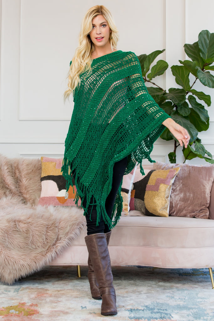 HDF2097 - CROCHET NATIVE PATTERN PONCHO