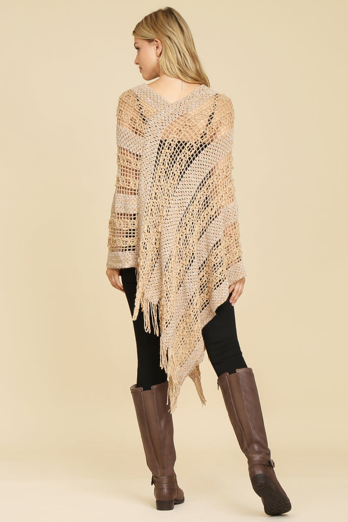 HDF2097 - CROCHET NATIVE PATTERN PONCHO