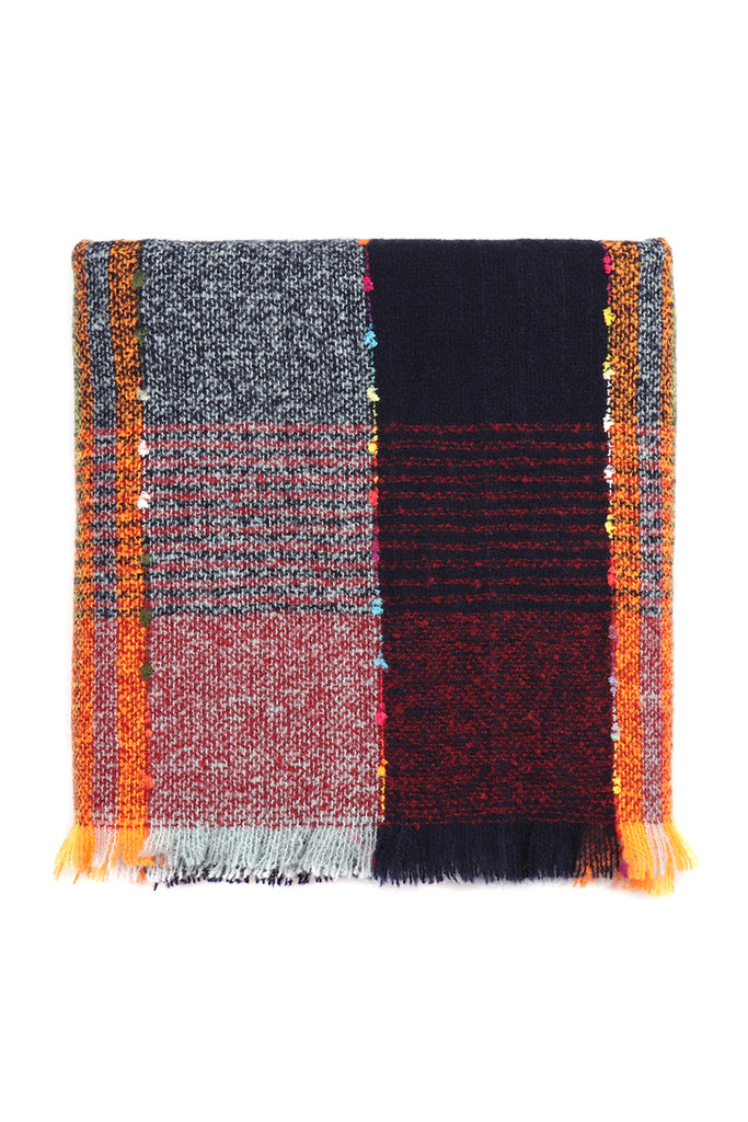 MULTI COLOR BLANKET FRINGED SCARF