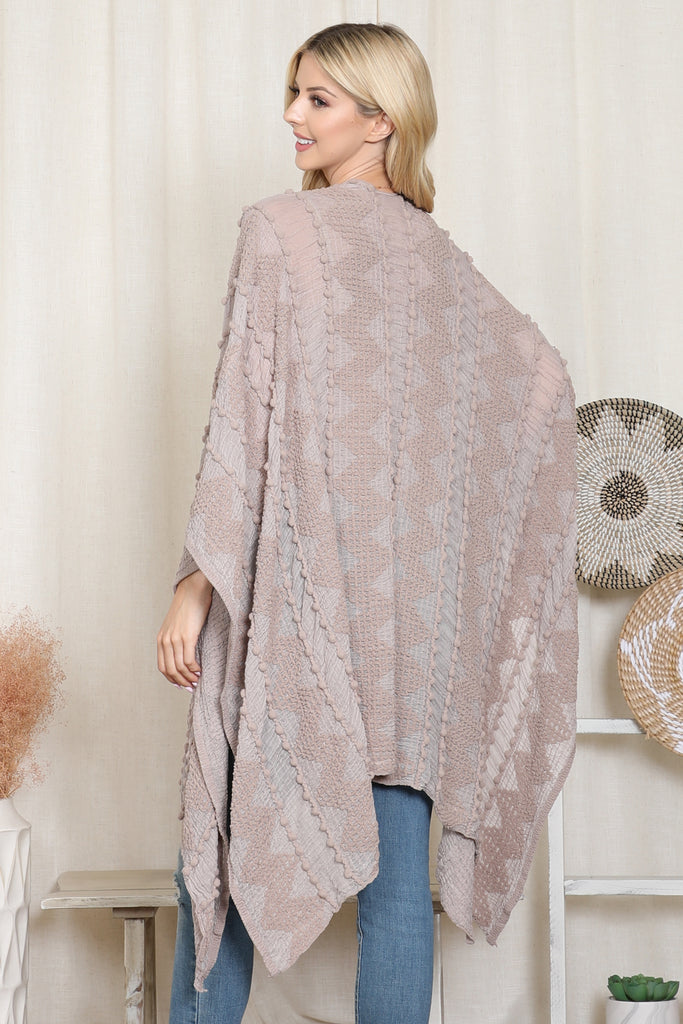 ZIGZAG POMPOM PALMER KIMONO