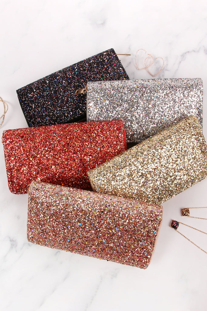 HDG1883 - GLITTER ZIPPER WALLET