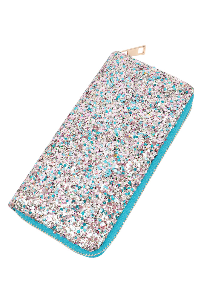 HDG1883 - GLITTER ZIPPER WALLET