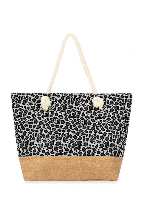 LEOPARD PRINTED TOTE BAG