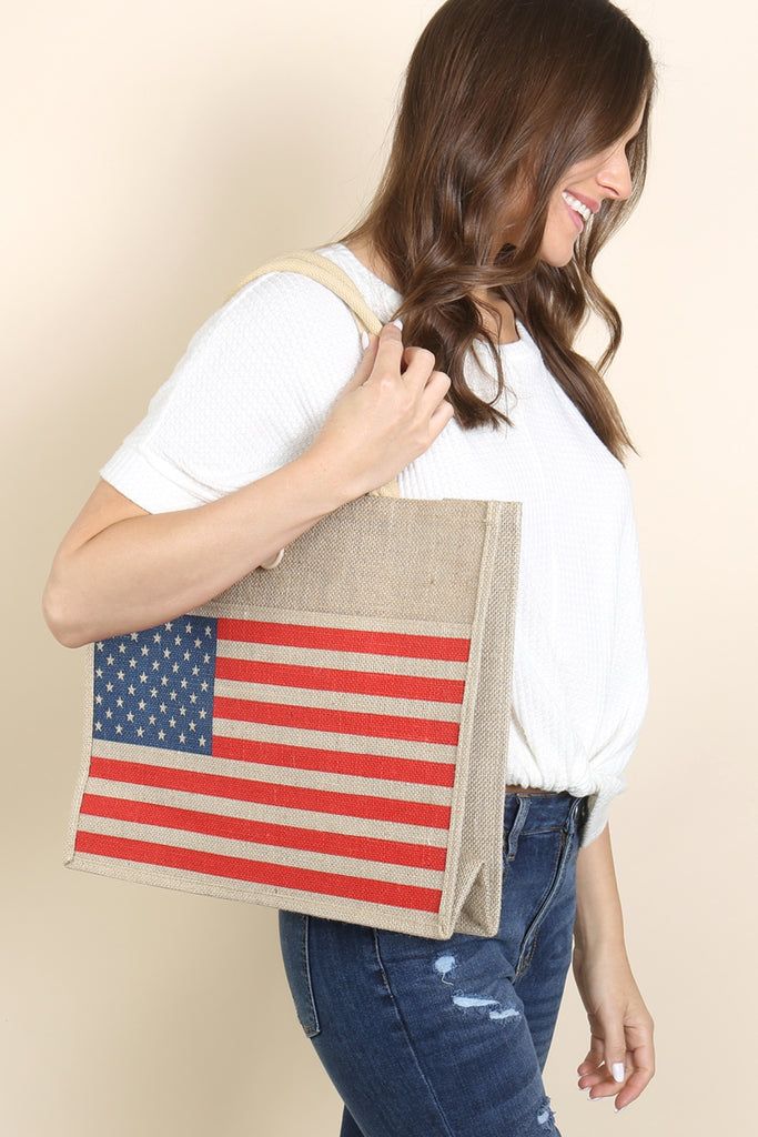 AMERICAN PRINT WOMENS FASHION TOTE BAG