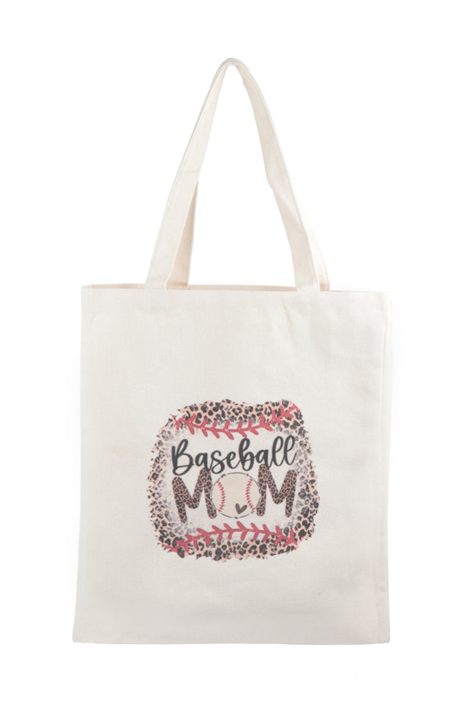 BASEBALL MOM PRINT TOTE BAG