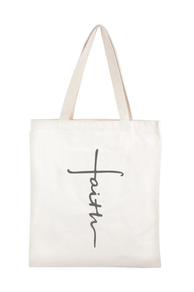 FAITH PRINT TOTE BAG