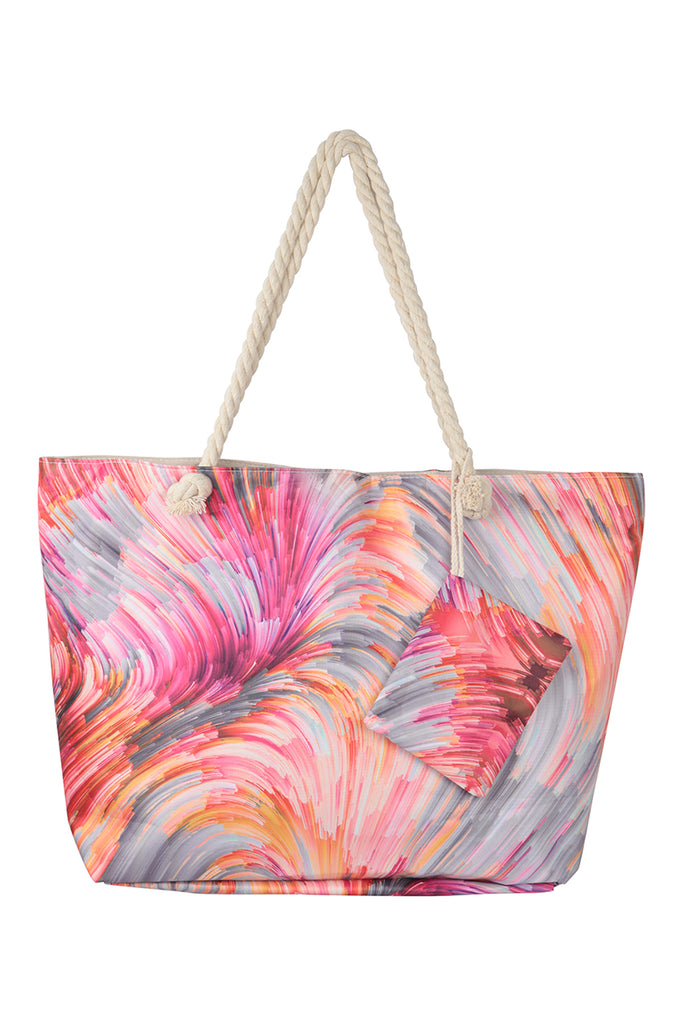 ABSTRACT PRINT SUMMER TOTE BAG
