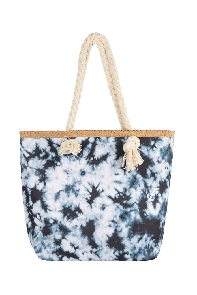 KIDS TIE DYE ROPE HANDLE SUMMER TOTE BAG