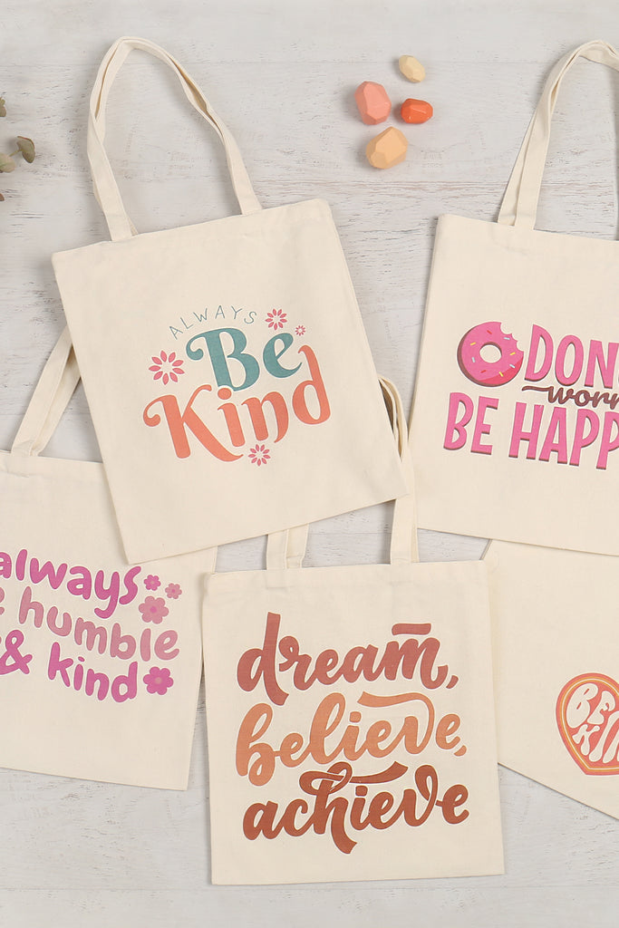 DREAM, BELIEVE, ACHIEVE PRINT TOTE BAG