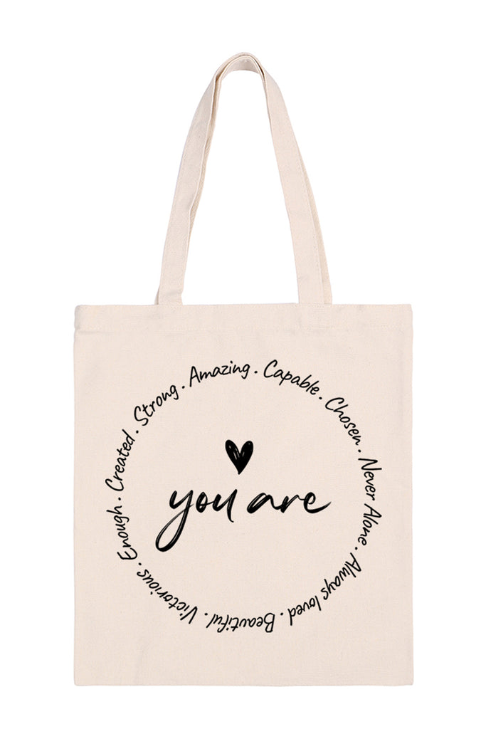 YOU ARE PRINT MINIMALIST FASHION TOTE BAG
