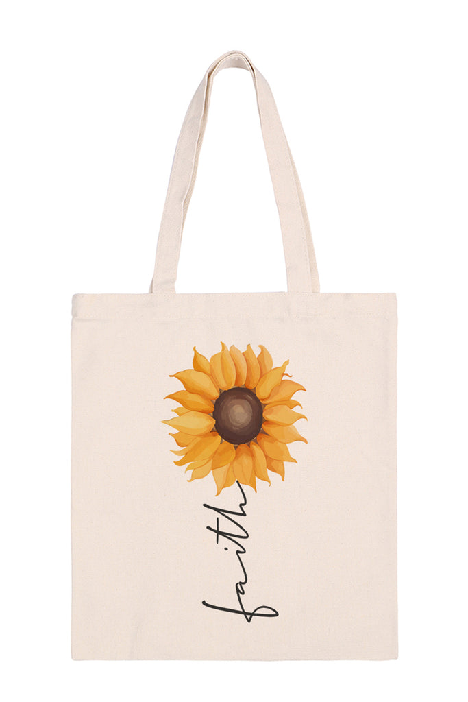 FAITH PRINT MINIMALIST FASHION TOTE BAG