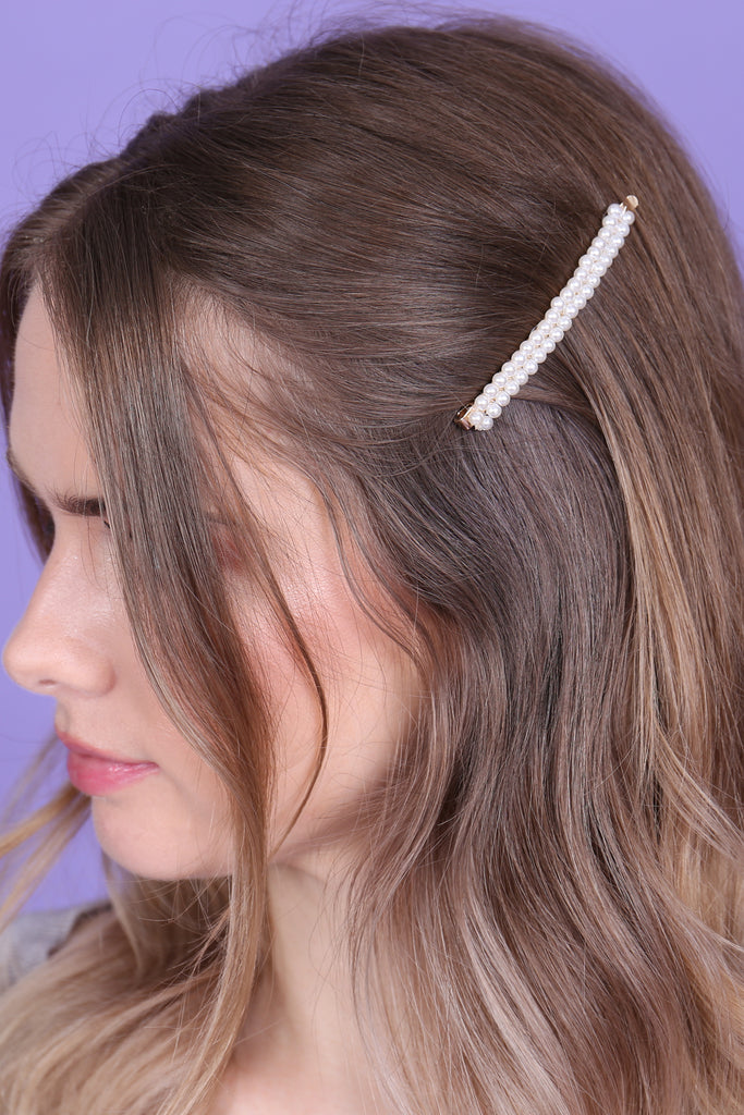 PEARL AND GLASS BEADS HAIR PIN SET