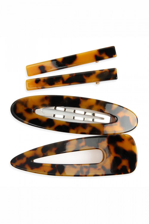 TORTOISE ACRYLIC HAIR CLIP