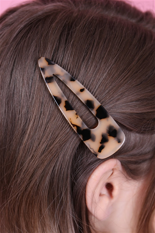 TORTOISE ACRYLIC HAIR CLIP