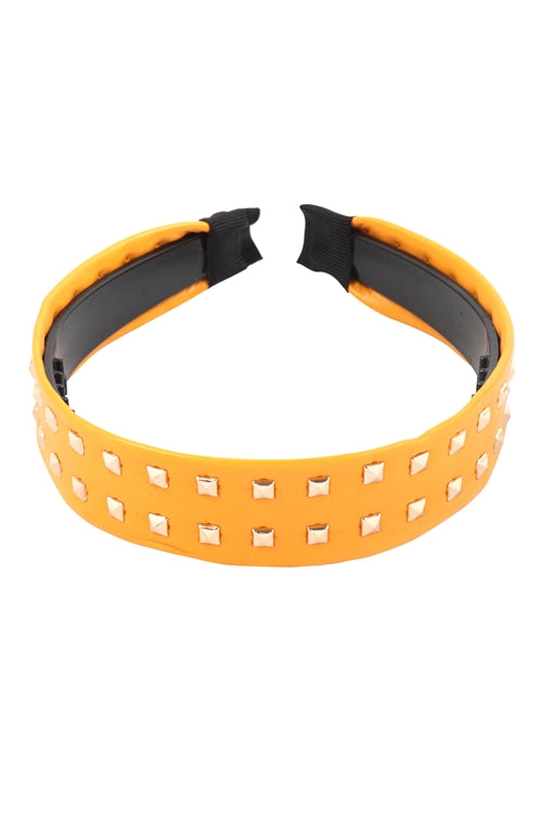 LEATHER W/ STUD FASHION HEADBAND