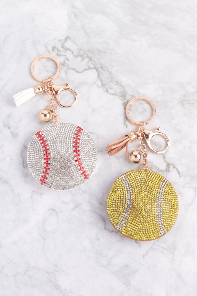 SPORTS RHINESTONE KEYCHAIN