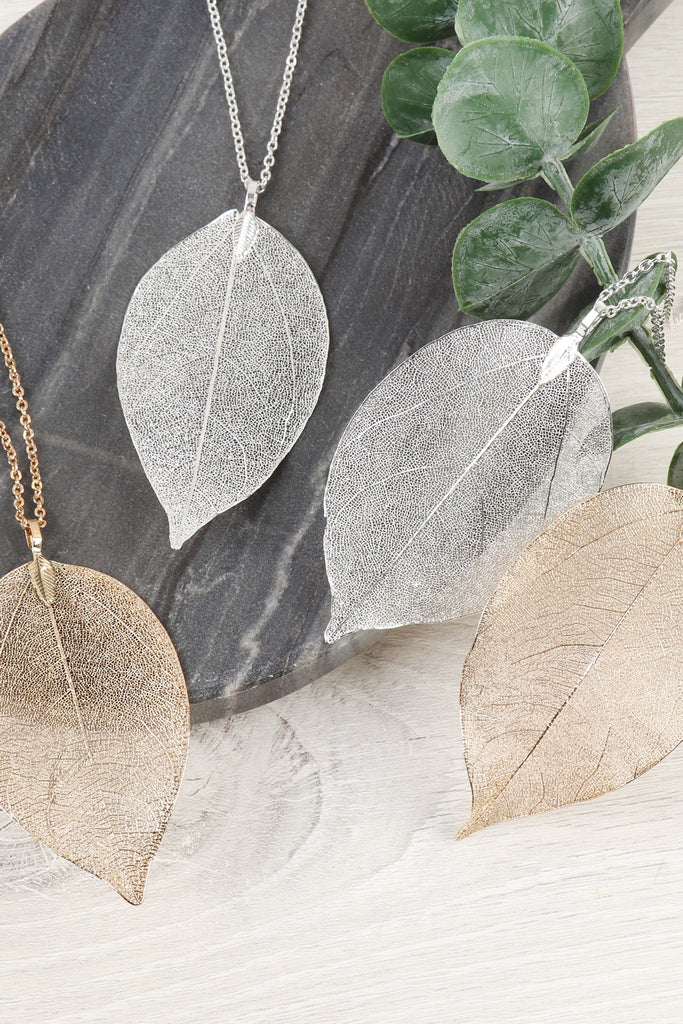 HDN1513 - FILIGREE LEAF NECKLACE