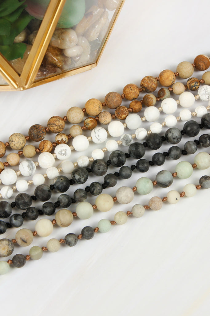 8mm Natural Stone Necklace