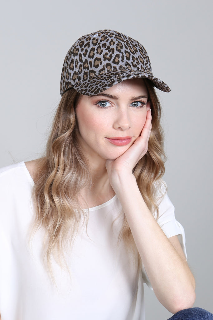 LEOPARD SKIN PRINTED CAP