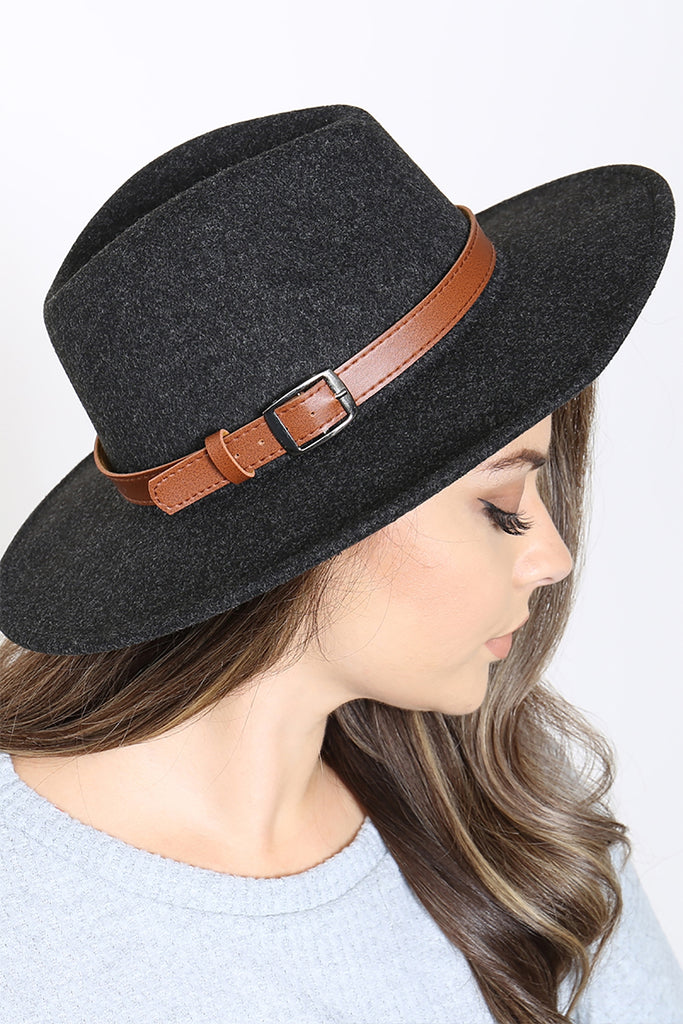 BRIM FASHION HAT W/ ADJUSTABE BUCKLE