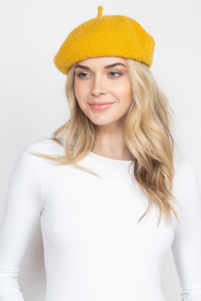 FLEECE ACRYLIC BERET HAT