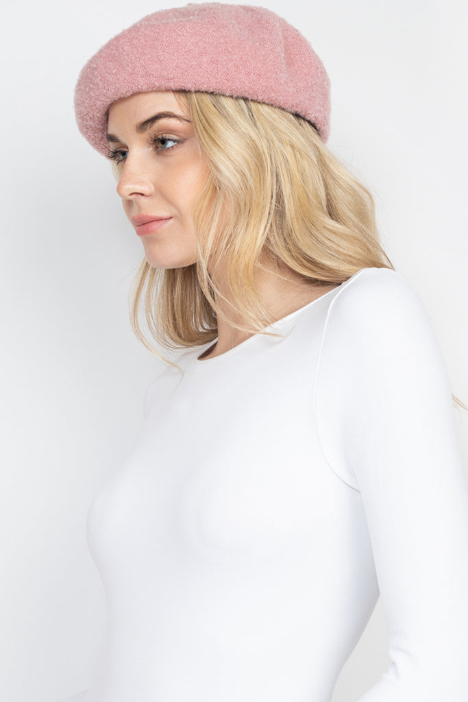 FLEECE ACRYLIC BERET HAT