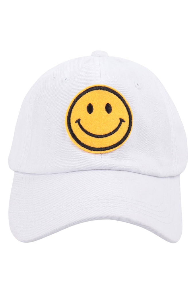 SMILEY LOGO ACID WASHED TEXTURED FASHION FASHION CAP