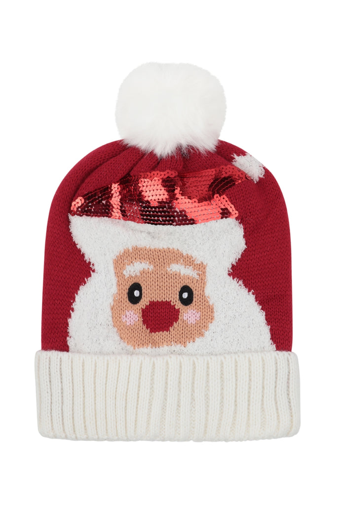 CHRISTMAS HOLIDAY DESIGN POMPOM BEANIE