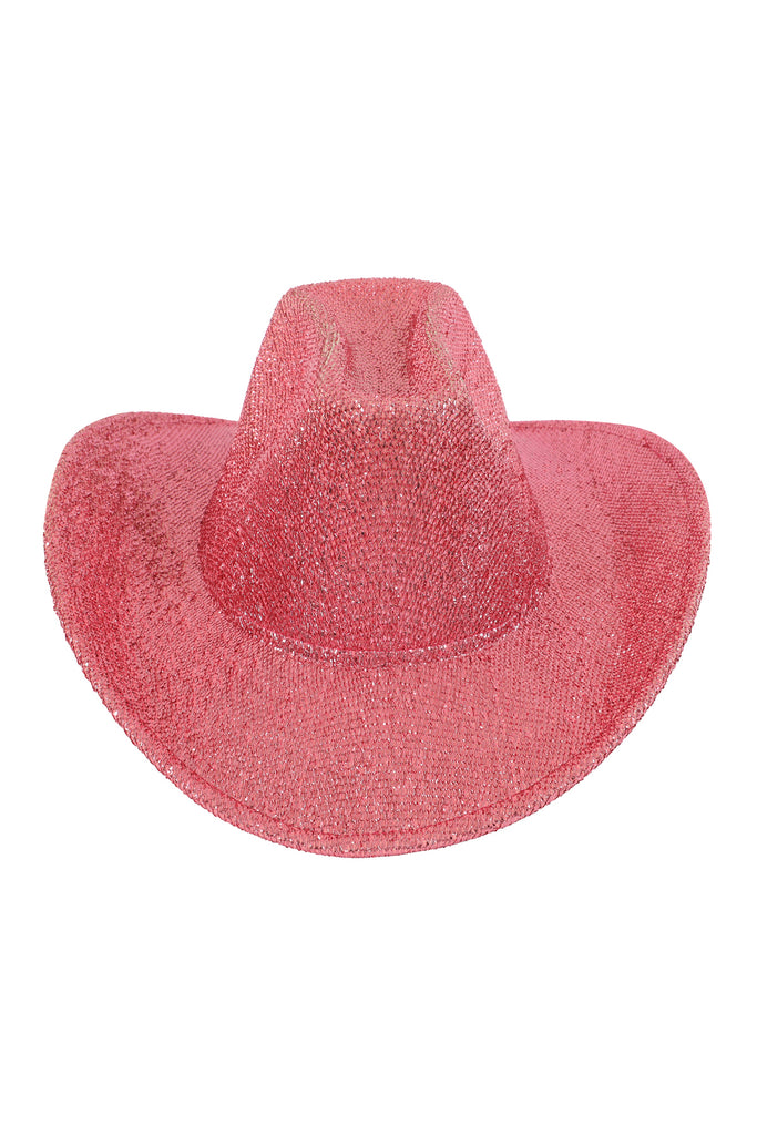 GLITTER SOLID COLOR FEDORA HAT