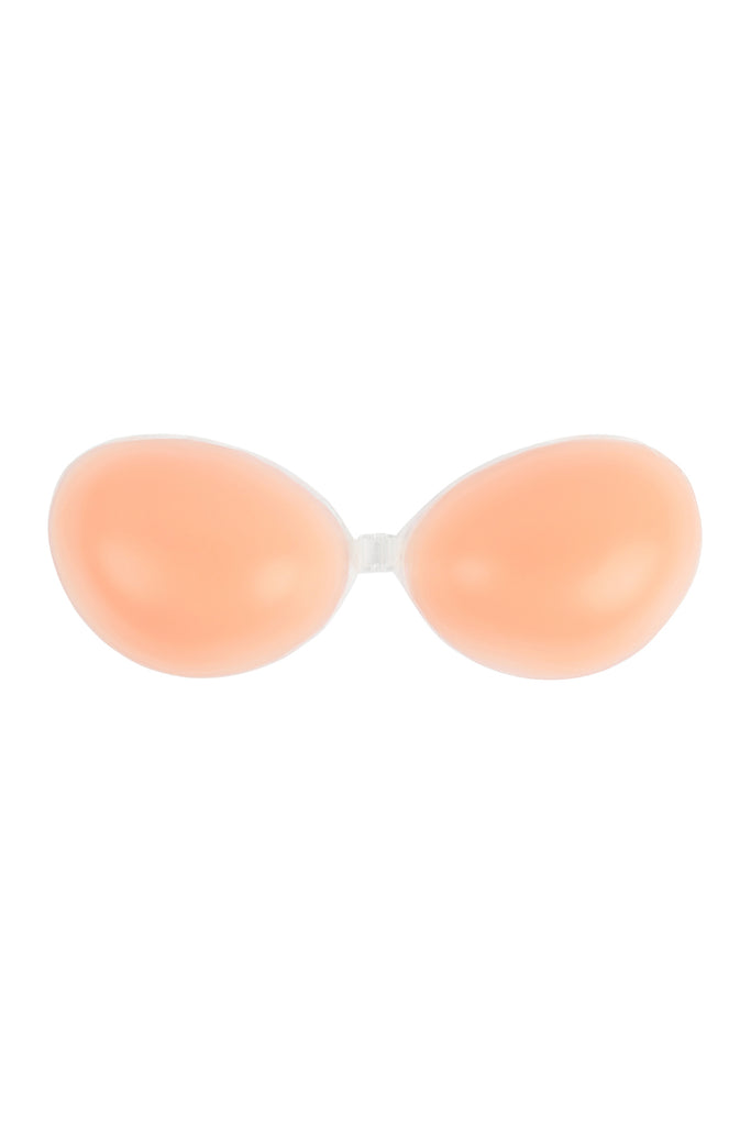 ADHESIVE SILICONE REUSABLE STRAPLESS NU BRA WITH NIPPLE TAPE