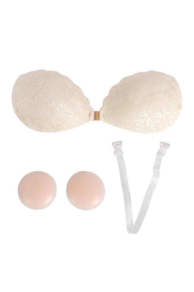 BRA INVISIBLE ADHESIVE NU BRA WITH NIPPLE TAPE AND 1PC BRA STRAP