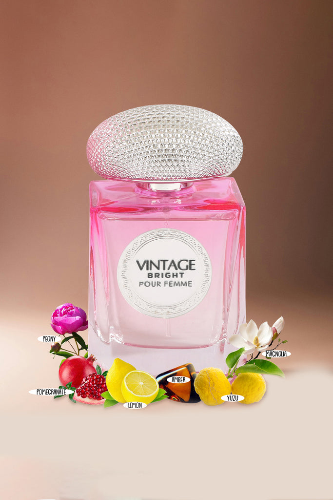 VINTAGE BRIGHT SPRAY PERFUME EAU DE PARFUM FOR WOMEN - 100ML/3.4FL.OZ.