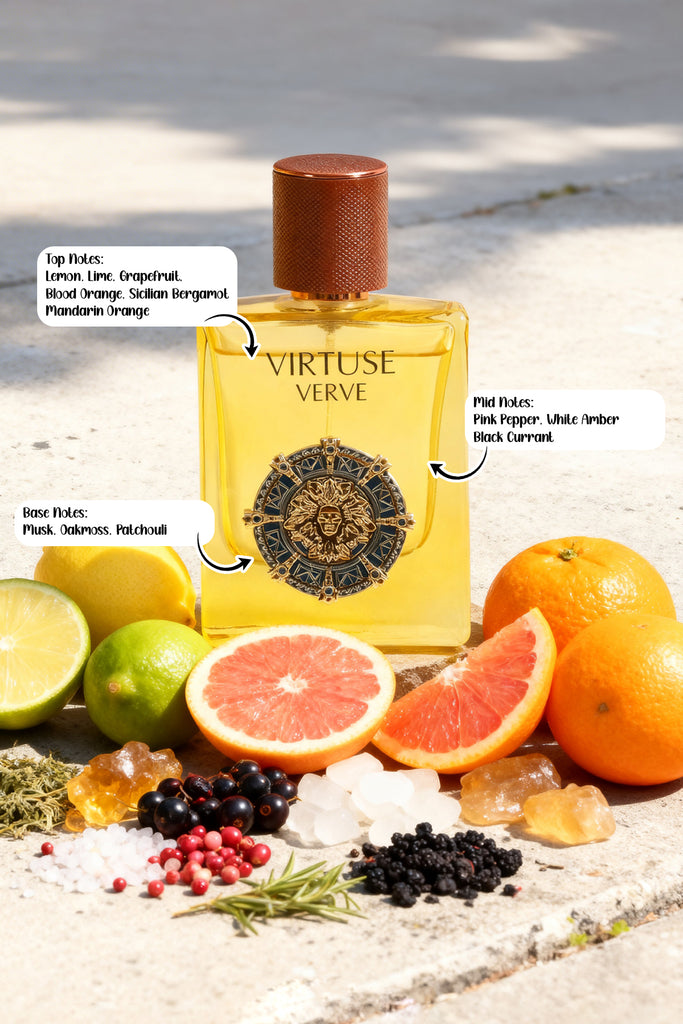 VIRTUSE VERVE SPRAY PERFUME EAU DE PARFUM FOR MEN - 100ML/3.4FL.OZ