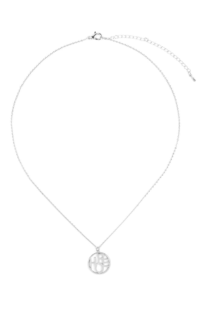 "HOPE" OPEN CIRCLE CUSTOM PENDANT NECKLACE