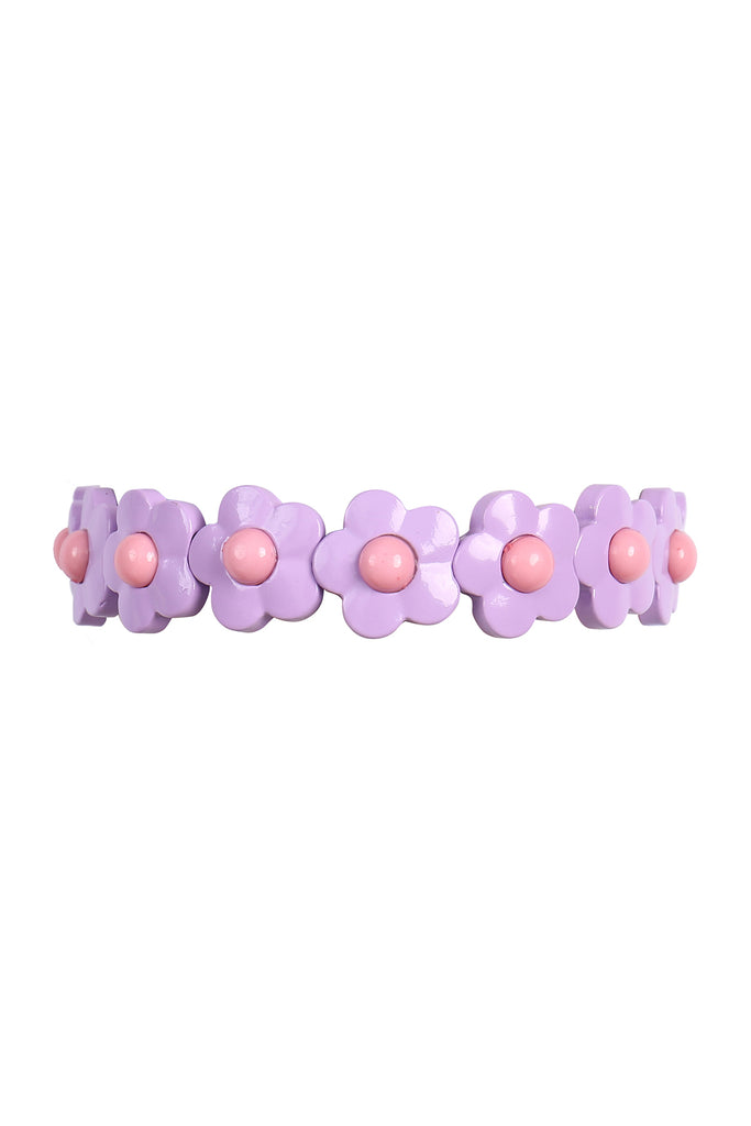 COLOR BLOCK DAISY STRETCH BRACELET