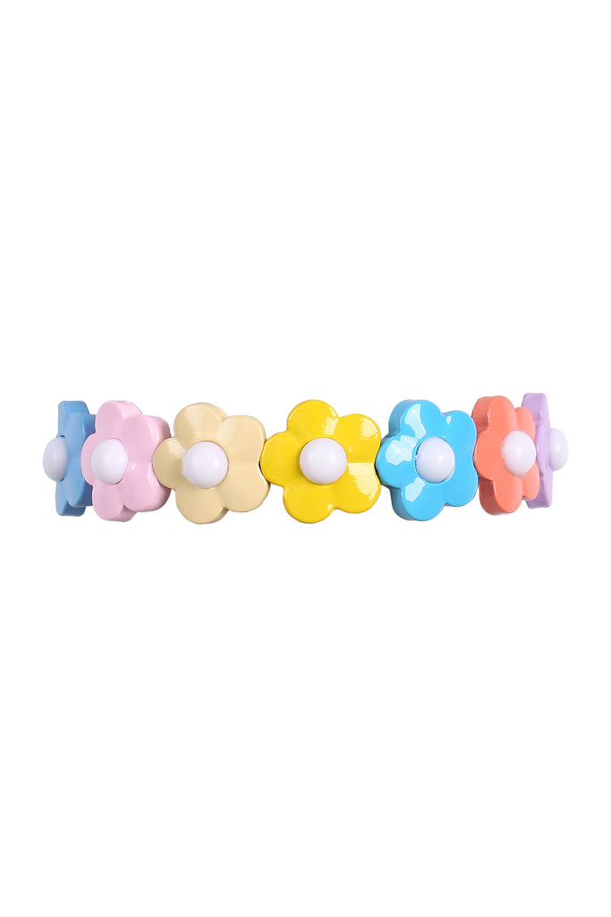 COLOR BLOCK DAISY STRETCH BRACELET