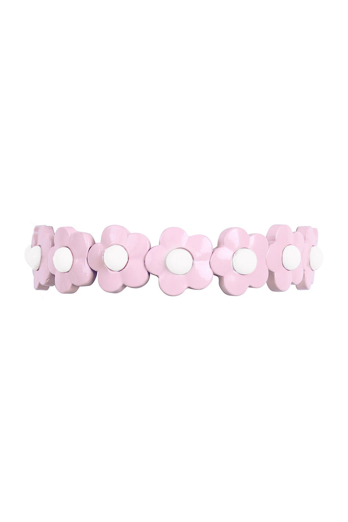 COLOR BLOCK DAISY STRETCH BRACELET