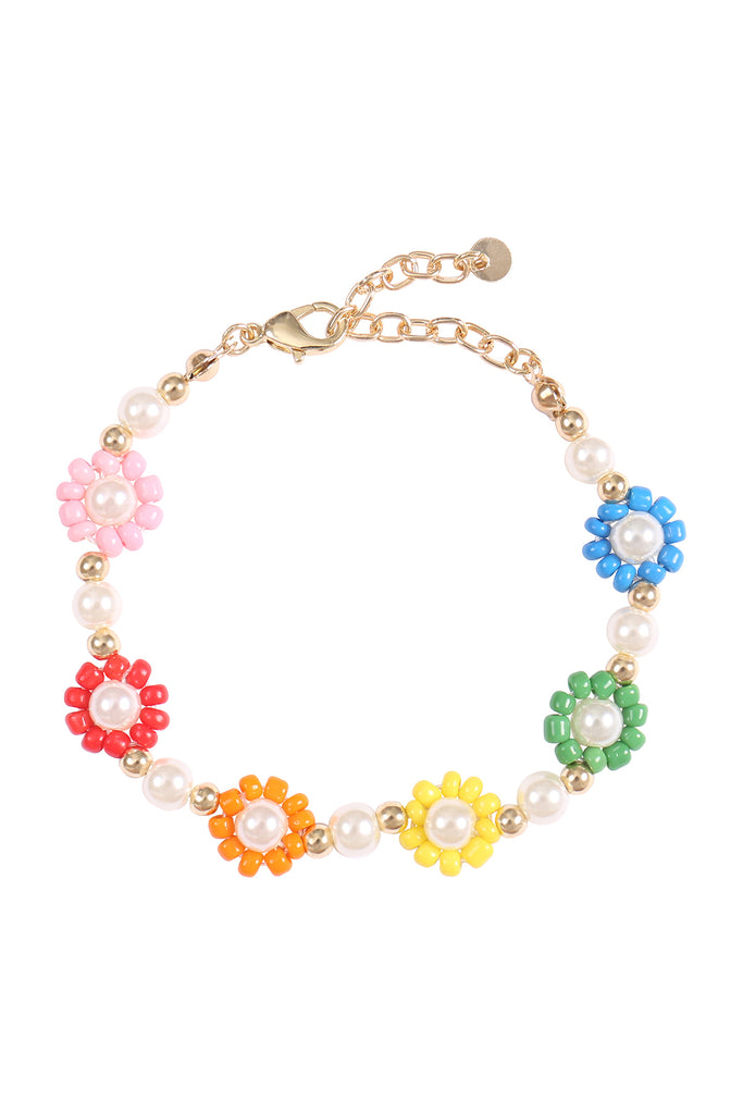 SUNFLOWER SEED BEADS PEARL BRACELET