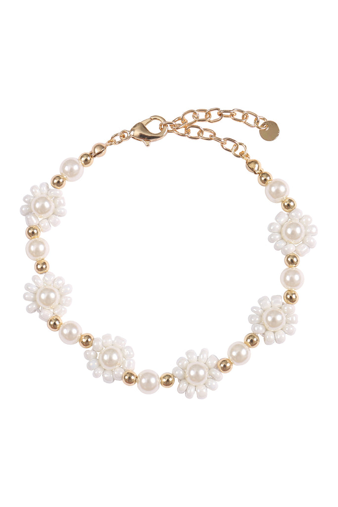 SUNFLOWER SEED BEADS PEARL BRACELET