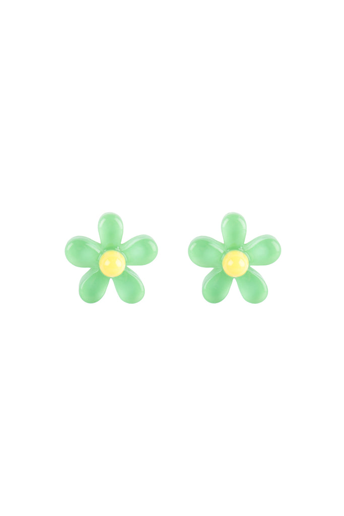 RESIN DAISY FLOWER STUD EARRINGS