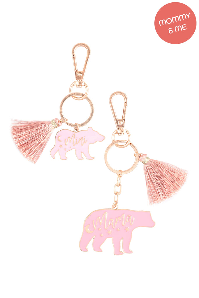 MINI BEAR & MAMA BEAR ENAMEL KEYCHAIN SET
