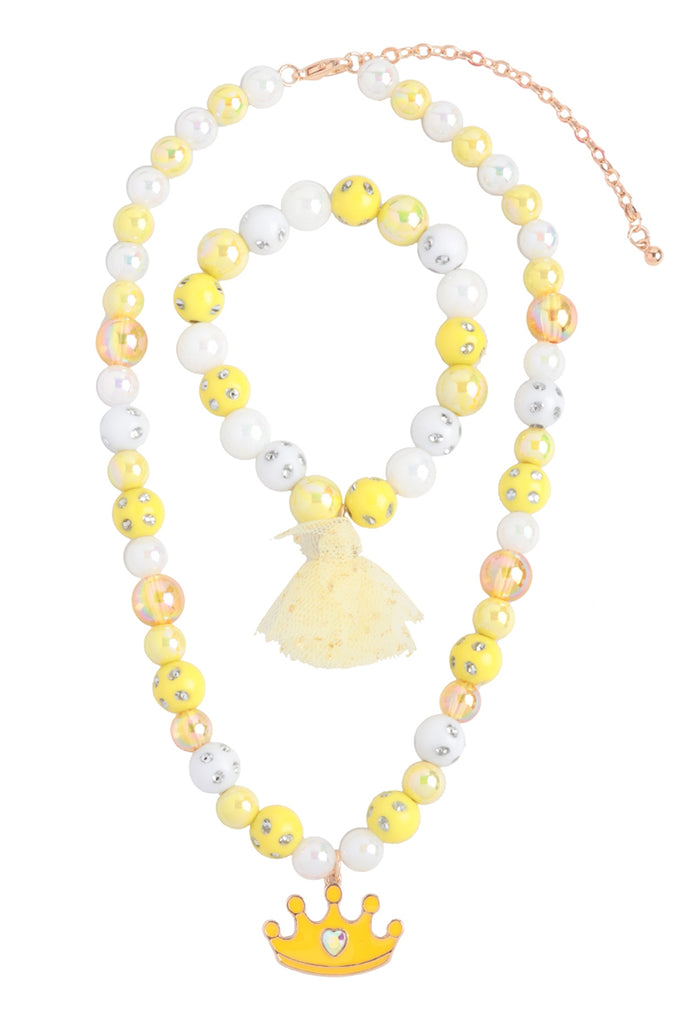 CROWN GLASS BEADS RHINESTONE W/ MATHCHING 14